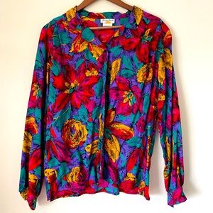Sunny South busy button down size 14